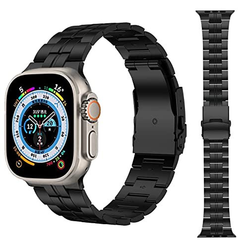 Miimall Titanium Strap for Apple Watch Ultra 2/Ultra 49mm, Series 10 46mm, Series 9/8/7 45mm, Series SE/6/5/4 44mm