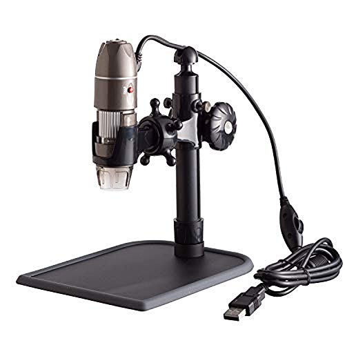Amscope Ubw500X0200M Digital 2Mp Usb Microscope, 5X-500X Magnification, 4X 3D Digital Zoom, Built-In Eight Led Light Source, Table Stand, Includes Software Cd #TOP28