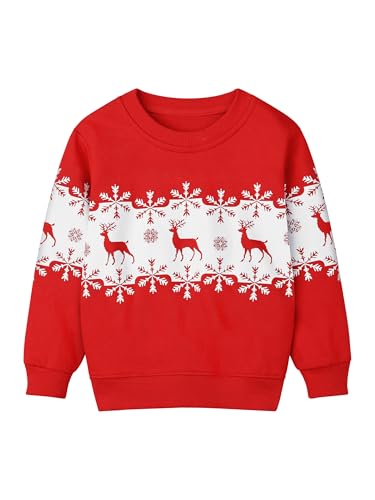 Resinta Toddler Boys Christmas Sweatshirts Boys Xmas Clothing Kids Long Sleeve Cotton Pullover Tops for Holiday Party