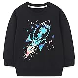【Design】Dieser jungen pullover mit Rundhals, elastischer gerippter Stricksaum, lässiger Stil. Die Nähte sind ordentlich, das Muster ist klar und die Farbe verblasst nach dem Waschen nicht.