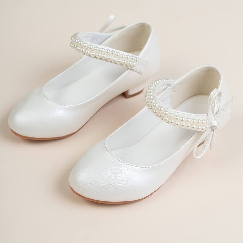Girl Dress Shoe Pearl Girls Princess Shoes Bow Kids Wedding Party Shoes Adorable2