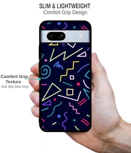 Image of Retro Abstract Design Premium 2D Printed Metal Back Case Cover for Google Pixel 7A 5G, Multicolor