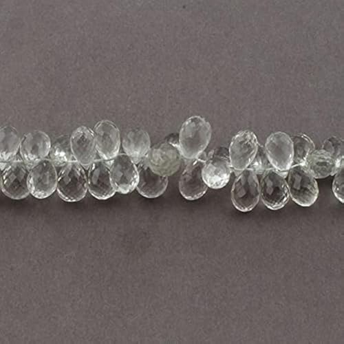 Green Amethyst Faceted Tear Drop Beads pour des bijoux bohèmes chics