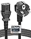 SEPO Kaltgerätekabel [1m/2m/3m/5m] – CEE 7/7 auf IEC C13 – 0,75mm² Stromkabel – PC, Monitor, Beamer, TV, Drucker – Netzkabel mit Schutzkontaktstecker – CE & RoHS Zertifiziert