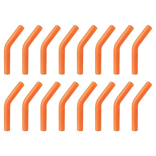 Puntas de silicona para pitillos reutilizables pack 16 naranja miniatura 1