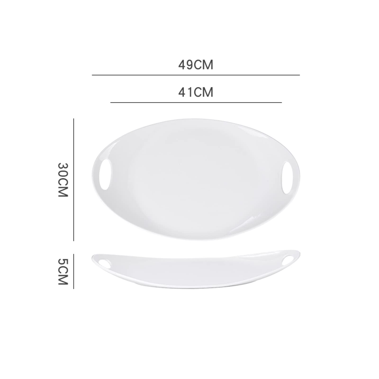 Talerz Z Owocami Morza, Kreatywne Chińskie Palety Podwójne, Zastawa Stołowa Na świętowanie Hotelu święto święta Bożego Narodzenia, Ceramika, 49 Cm/54 Cm(Size:49 * 30 * 5CM)