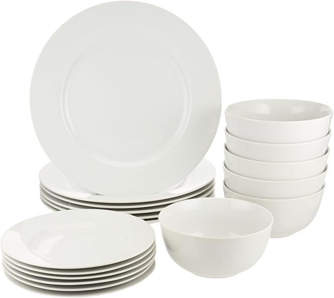 Amazon.co.jp: ベーシック 食器セット キッチン用(皿&ボウル 6人