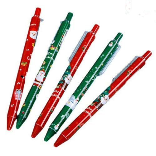 Pack de 10 bolígrafos gel retráctiles navideños