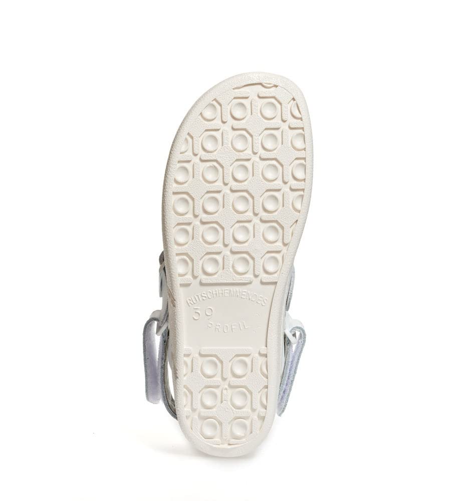 Abeba Clog 7208 - oryginalna gładka skóra, biała, certyfikowana