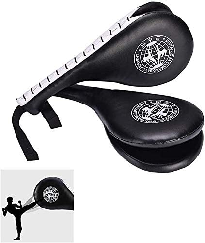 1PC Taekwondo Double Kick Pad Target Tae Kwon Do Karate Kickboxing Training TKD Kicking Pad Practice Kick Target Training Double Face Kick Foot Pad Martial Arts Equipment Sporting Goods Paddle - Black