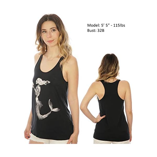 Shop-Delfina-Mermaid-Siren-Skeleton-Holding-Clam-with-Pearl-Racerback-Tank-Top Shop Delfina Mermaid Siren Skeleton Holding Clam with Pearl Racerback Tank Top (as1, Alpha, x_l, Regular, Regular, Black)