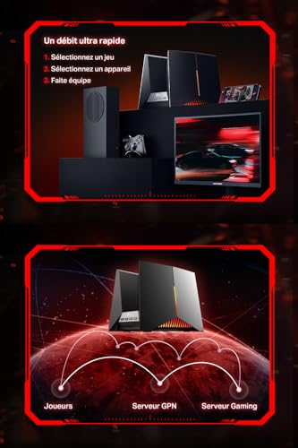 TP-Link Archer GE800 - Routeur Gaming - Wi-Fi 7 Tri-Band - 2×10Gbps, Connecteur Gaming dédié, Panneau de Jeu Spécial, Accélération Exclusive pour les Jeux, Design Orienté Jeu