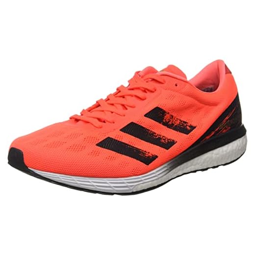 adidas Adizero Boston 9 M, Scarpe da Corsa Uomo, Solar Red/Core Black/Gold Met, 44 2/3 EU