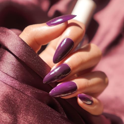 Image of Nails & More Indigo Nail Polish, Argan Oil-Infused Gel Shine, Deep Blue-Purple Nails, Fashion-Forward | 10ml