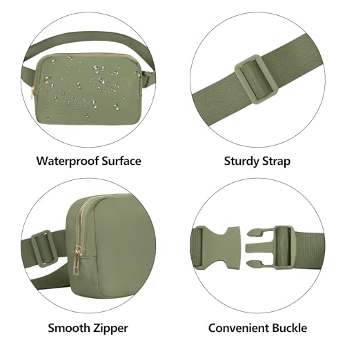Image of VOROLO Fanny Pack For Women And Men Crossbody Bag Belt Bag Khaki Green