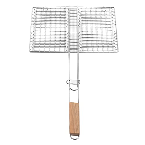 Dioche Bbq Grill Basket Panier de Barbecue – Panier à Poisson en Acier chromé Antirouille pour la Cuisine en Plein Air, Parfait pour les Hamburgers, les...