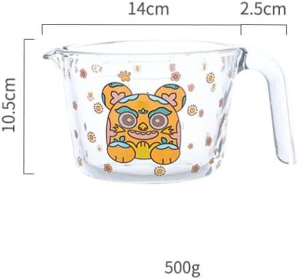 Cartoon Cute Tiger With Scale Ml Glass Measuring Cup Household Baking Food Grade Kitchen