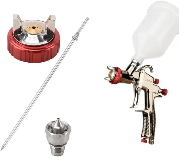 Miniatura 2 de LVLP - Pistola pulverizadora R500, pistola pulverizadora de pintura de aire para pintar autos (punta de boquilla de 0.059in)