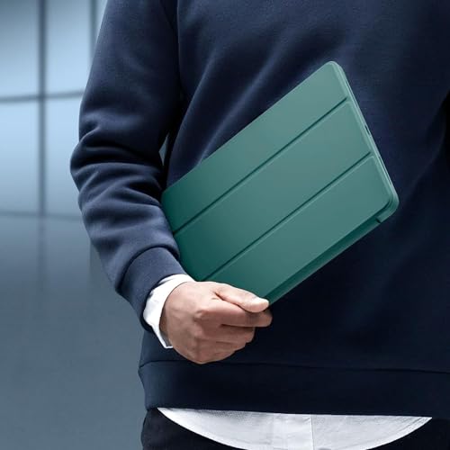 Image of ProElite Cover for Motorola Pad 60 Neo 11 inch 2025 case Cover, Soft Flexible Flip Case Cover for Motorola Pad 60 Neo 11 inch 2025 with Pen Holder [Recoil Series] - Dark Green