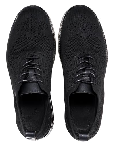 Image of Mens Dress Shoes Casual Oxfords Shoes Knit Lightweight Breathable Business Work Shoes Walking Shoes Fashion Sneakers