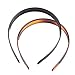 Set of 2 Simple Fashion Plastic Headband Fine Tooth Hairband Headwear Hair Hoop Hair Acessories for Women's Lady Girls (Black +Brown)