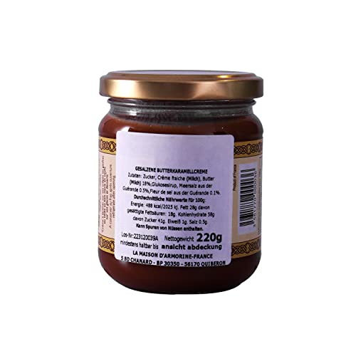 La Maison d’Armorine, Crème de Salidou, Karamellcreme mit gesalzener Butter, aus Frankreich, 220 g