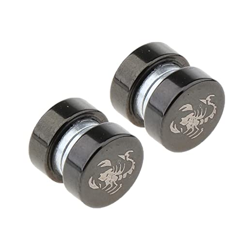 Image of Enakshi 1 Pair Non Piercing Clip on Magnetic Ear Stud Men Fake Earrings Scorpion