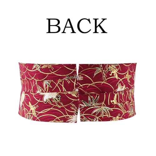 Womens Japanese Kimono Obi Wide Belt Corset Self Tie Waistband Wrap Around Sash for Yukata Robe Dress Shirt2