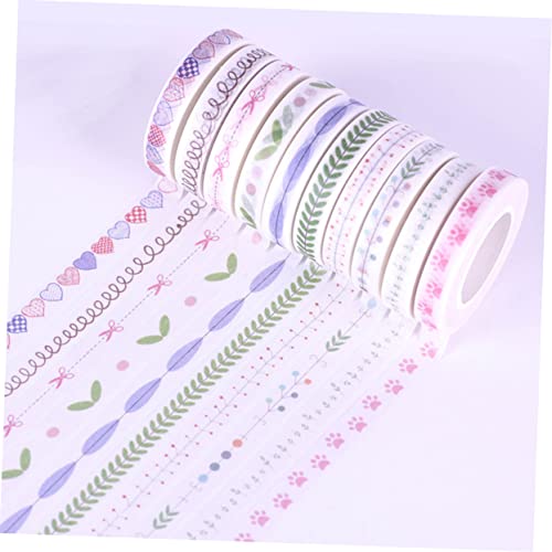 COHEALI 10 Pçs Fita De Scrapbook Enfeites De Scrapbook Material De Escritório Conjunto De Fita Adesi