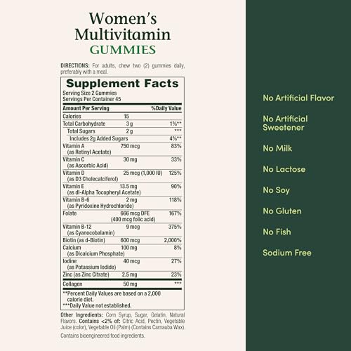 Nature's Bounty Women Multivitamin Gummies, Mixed Berry and Raspberry - image 6