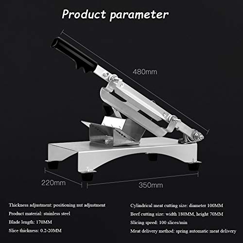 for Home Or Commercial Use,Manual Meat Cutter Frozen, Small Home Commercial Cleavers, Suitable for Beef Lamb Rolls, Barbecued Meat Slices and Hard Vegetable - Image 7