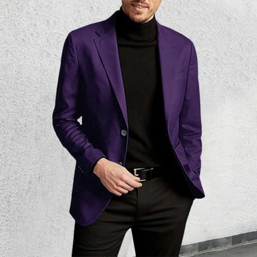 Men's Slim Fit Dress Blazer Casual Business Travel Blazers Jackets Lightweight 2025 Fashion 2 Buttons Blazers2