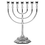 Ménorah juive : en métal de bonne qualité, de fabrication soignée, en quantité suffisante, résistante à l’usure et à la décoloration, ornement de bureau