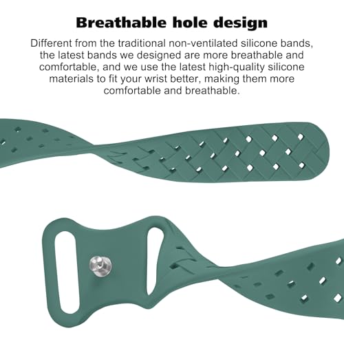 Image of Distore Silicone Braided Weave Bands Compatible with Apple Watch 38mm 40mm 41mm 42mm 44mm 46mm 45mm 49mm, Replacement Sport Breathable Strap for iWatch Series 10 /9 /8 /7 /6 /5 /4 /3 /2 /1 Ultra SE Women Men