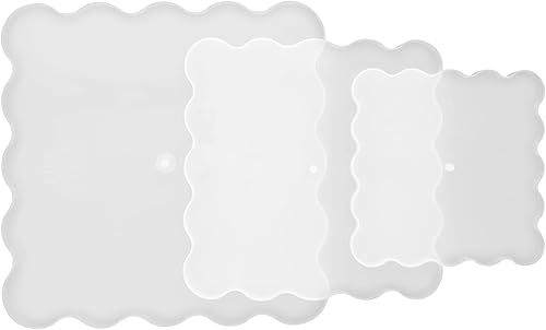 Miniatura 3 de HOMSFOU 15 piezas de molde de resina molde de postre molde de resina cuadrado molde de resina bandeja de fruta moldes de silicona bandeja de resina