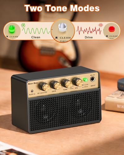 Image of Guitar Amp with Clean Drive, 3.5mm /AUX 6H Work for Indoor Practice Travel