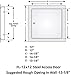 Premier Access Doors 12 x 12 Flush Mount Steel Access Panel for Drywall, Powder Coated White