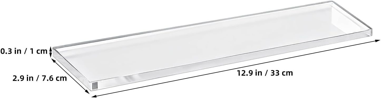 2pcs Acrylic Medicine Cabinet Shelf Divider, Rectangular Panel