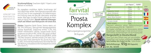 Prostata Kapseln von Fairvital, Prosta Komplex, vegan und hochdosiert
