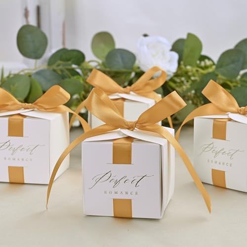 Image of Double Face Old Gold Satin Ribbon 1 /2 inch X 50 Yards Polyester Old Gold Ribbon for Gift Wrapping Very Suitable for Weddings Party Invitation Decorations and More