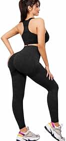 Conjunto Fitness Esportivo Feminino Top e Legging Cintura Alta, Tecido Spandex, Secagem Rápida, Compressão Confortável, Tamanho Único 36 ao 40 - Academia e Fitness