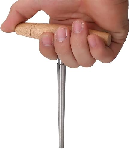 Qyyq Violin Reamer, Violin/Viola Steel Peg Hole Reamer With Wooden Handle Luthier Repair Tool For 3/4 4/4 Violin Guitar Peg Reamer Violin Reamer Violin #TOP1