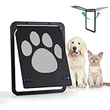 Kagoty Cat Door for Screen Door, Small Dog Screen Door, Magnetic Flap Doggy Door for Sliding Door, Lockable Cat Screen Door, 10”*8”*0.5 Inch