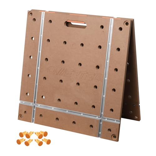 POWERTEC Arachni-Flex 24 x 48 Foldable Workbench Tabletop - Portable Work Surface with Pre-drilled Dog Holes T-Tracks & Quick-Insert Locks for Arachni Flex Woodworking Collapsible Workstand (72034)