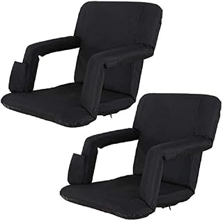 Oteymart Set of 2 Portable Stadium Seat for Bleachers and Bench 6-Reclining Adjustable