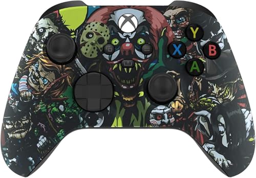 Xbox Custom Gaming Controller -Soft Shell for Comfort Grip X for Microsoft Xbox (Scary Party)