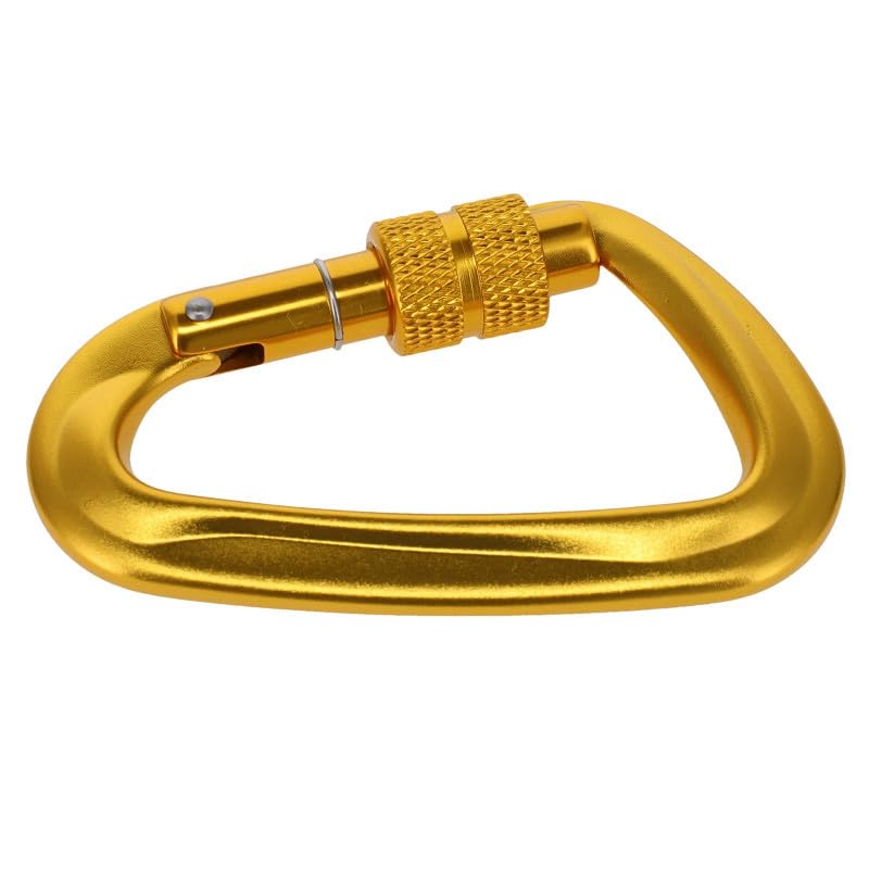Buckleguy.com C5970 Gold Semi-Matte, Screw Lock Carabiner, Aluminum