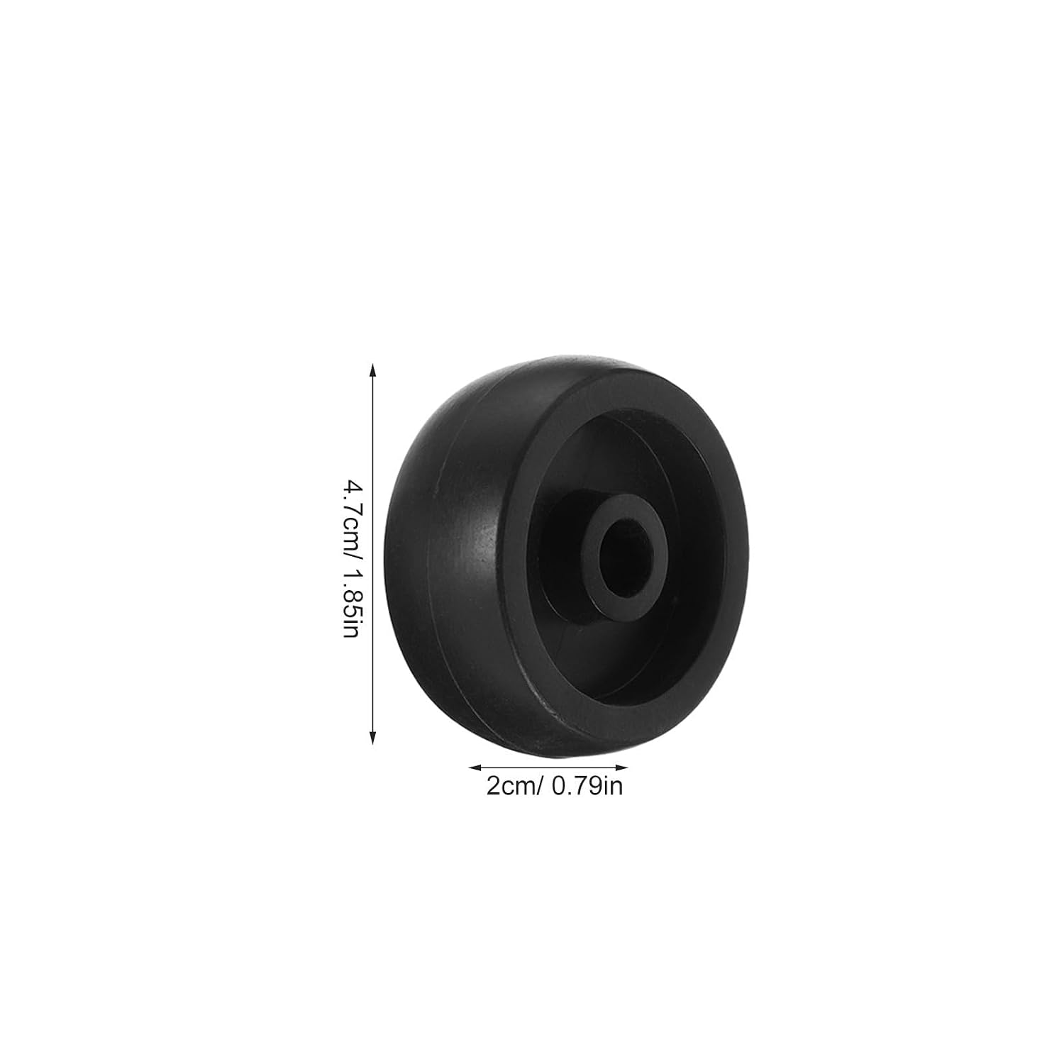 ibasenice 8pcs Fitness Equipment Replacement Wheel for Treadmill and Gym Equipment, 1.85 Inch Black Plastic Roller with Quick Installation and Stable Support, Suitable for Home and Gym Use image 2