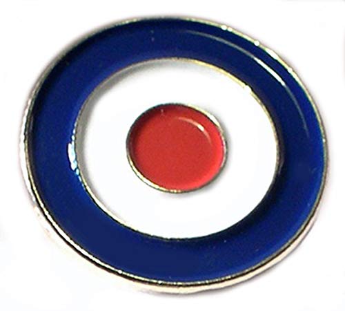 Metal Enamel Pin Badge Scooter Vespa Lambretta RAF MOD Target Bullseye by Mainly Metal Cover