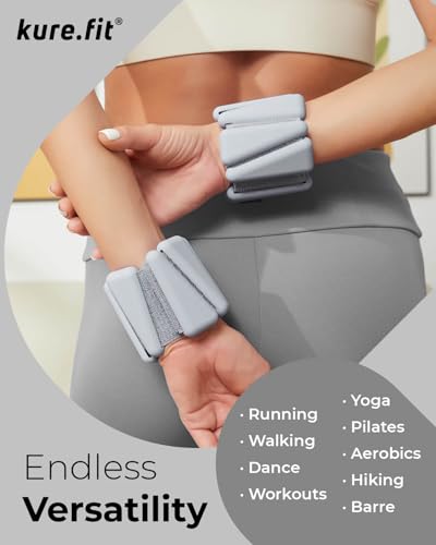 Image of Pilates Weight | Wrist & Ankle Weights for Women | Weighted Bangles | 1LB / 2LB Each (Set of 2)